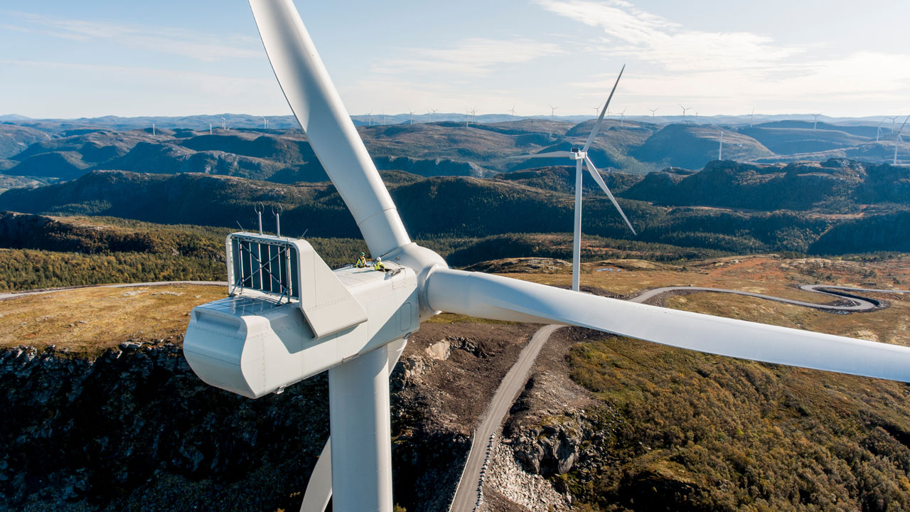 Wind turbine in nature